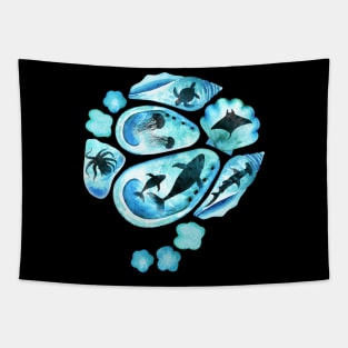 Dream of the Ocean Bed Tapestry