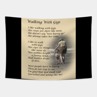 Walking With Gigi Tapestry