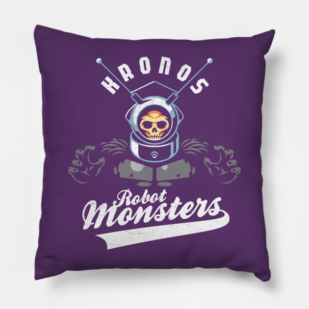 Robot Monster (Kronos) Pillow by Dark Corners