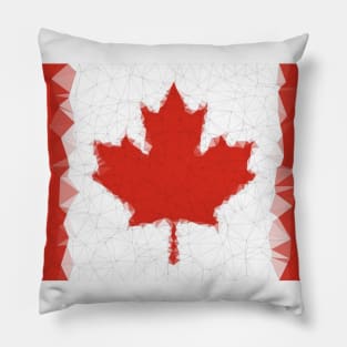 Low Poly Canada Flag Pillow