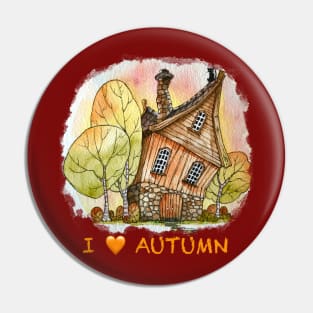 I Love Autumn Pin