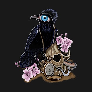 Crow and cat skull T-Shirt