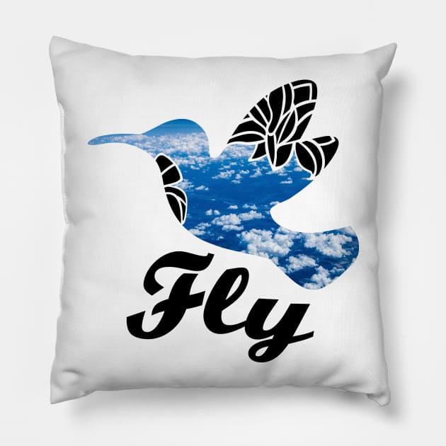 Fly as a Bird Pillow by XOOXOO