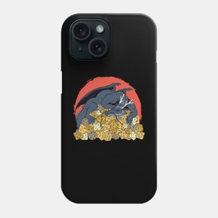 D&D Dragon Sleeping on a Hoard of Dice Phone Case