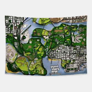 Gta San Andreas Map Tapestry