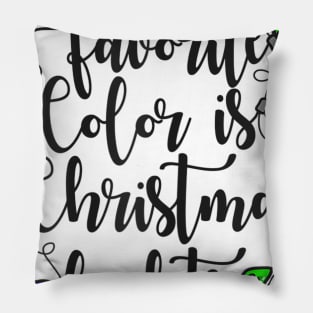 my favorite color is christmas lights Pillow