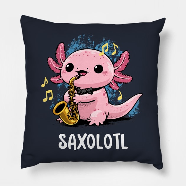 Saxy Axolotl Pillow by GoshWow 