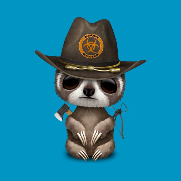 Baby Sloth Zombie Hunter by jeffbartels