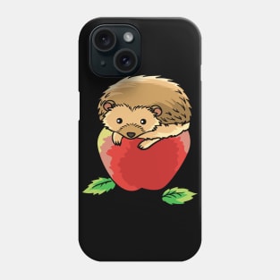 A cute hedgehog with an apple Phone Case