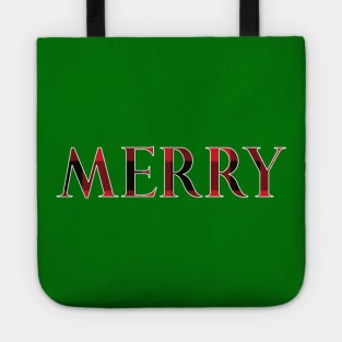 Merry  - Buffalo Plaid Tote