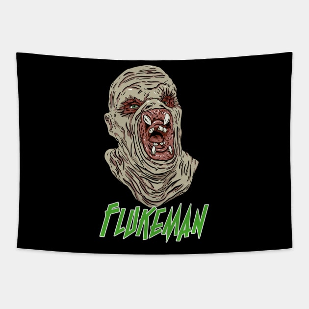 The Flukeman from X-Files Tapestry by Black Snow Comics