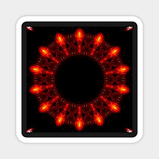 Ominous Red Kaleidoscope pattern (Seamless) 15 Magnet