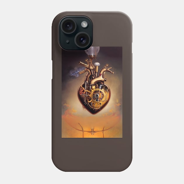 Steampunk mechanical heart Phone Case by Dendros-Studio