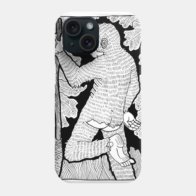 Bigfoot of the Eastern Wood Phone Case by Ballyraven