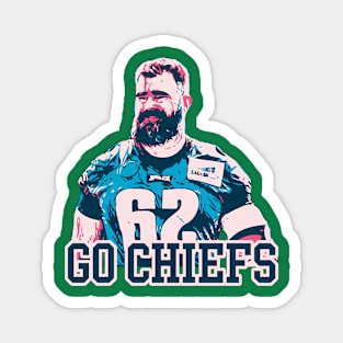 Go Chiefs // Jason Kelce Retro Fan Art Magnet