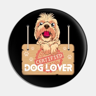 Certified Dog Lover Pin