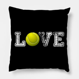 Tennis distressed ball t shirt cute dad mom love Pillow