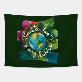 Earth Day is My Birthday [z-brush] Tapestry