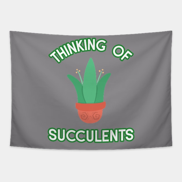 Thinking Of Succulents Tapestry by Succulent Circle