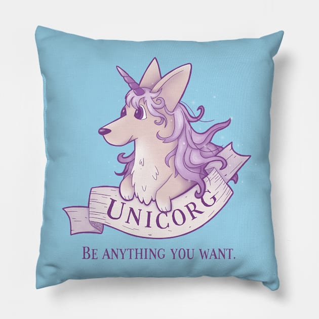 Unicorg Pillow by CorinnaSchlachter