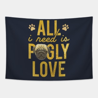Pugly Love Tapestry