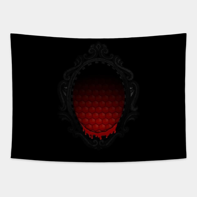 Victorian creepy blood honey frame Tapestry by wet_chicken_lip