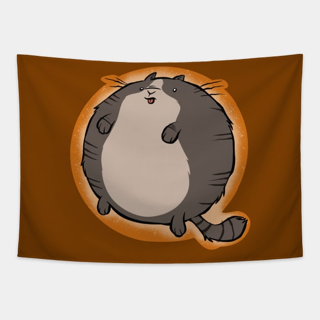 Grey Tabby Sphere Cat Tapestry by westinchurch