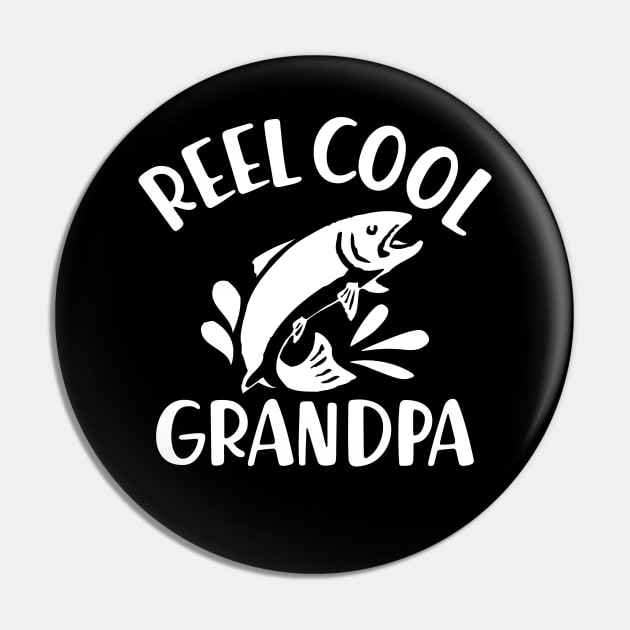 Fishing Grandpa - Reel cool grandpa Pin by KC Happy Shop