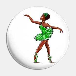 African American, Black ballerina girls with corn rows ballet dancing 7 ! black girl with Afro hair and dark brown skin wearing a aqua blue tutu. Love Ballet Pin