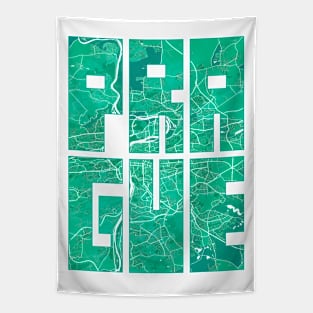 Prague, Czech Republic City Map Typography - Watercolor Tapestry