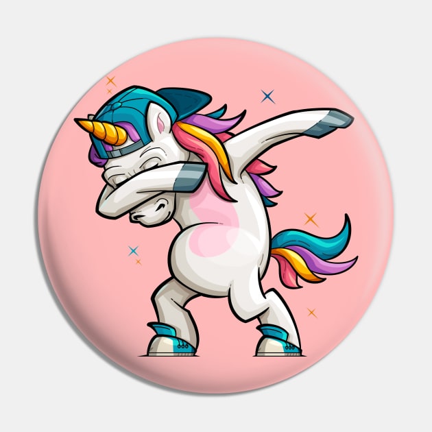 Cartoon Unicorn Dabbing Pin by stonemask