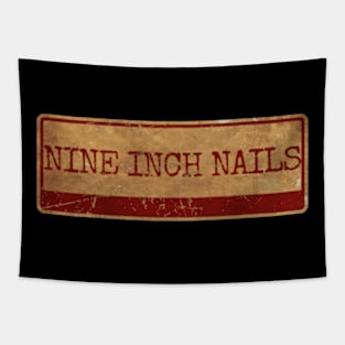 nine inch nails Text gold siple retro, vintage Tapestry