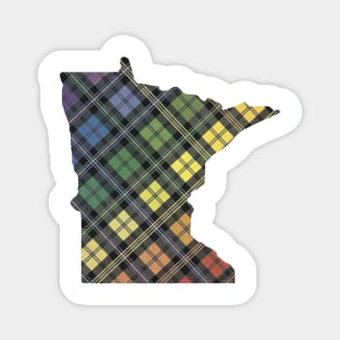 Minnesota Pride Plaid Magnet