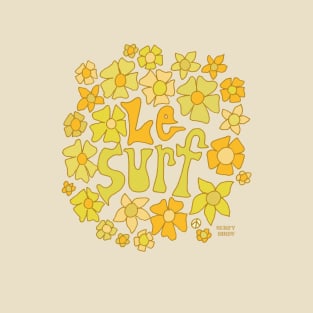 Le Surf retro flower tee by Surfy Birdy T-Shirt
