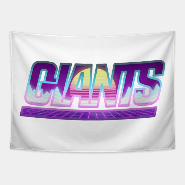 Vaporwave Giants Tapestry by Scruffy Designs