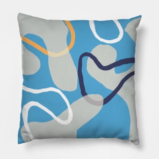 Retro Swirl Memphis Camouflage Style Design Pillow