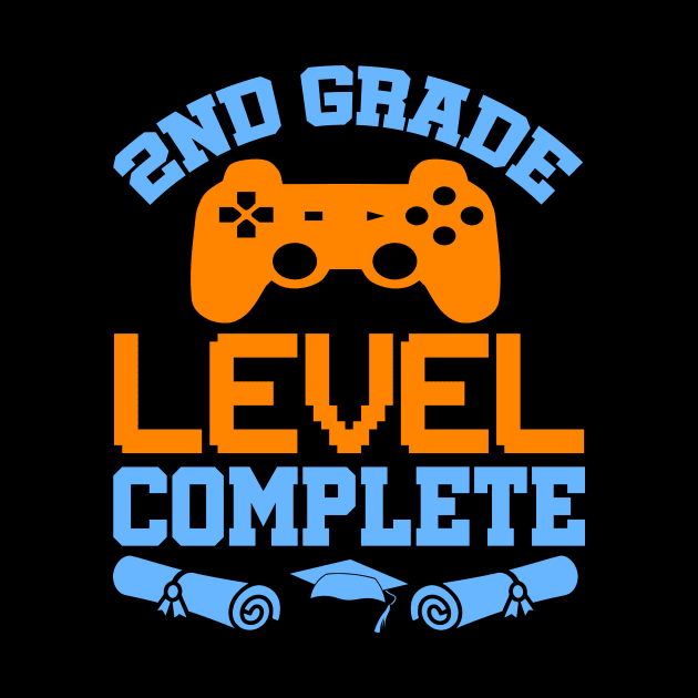 2nd Grade Level Complete Video Gamer T-Shirt Graduation Gift by celeryprint