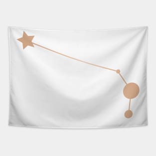 Aries Zodiac Constellation in Rose Gold Tapestry