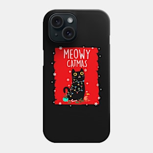 Meowy Catmas Merry Christmas Cat Lover Phone Case