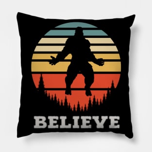 Retro Bigfoot Hide & Seek World Champion Pillow