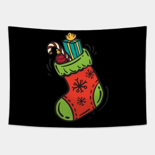 Stuffed Christmas Sock Tapestry