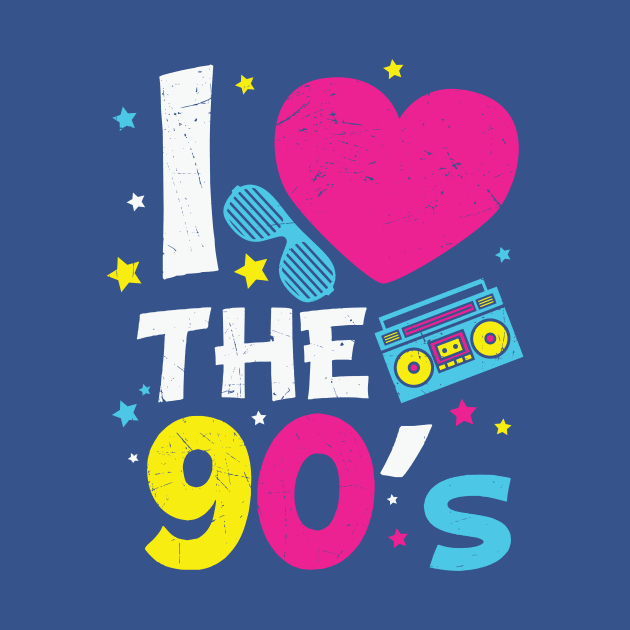 I Love the 90s // I Heart the 90s by SLAG_Creative