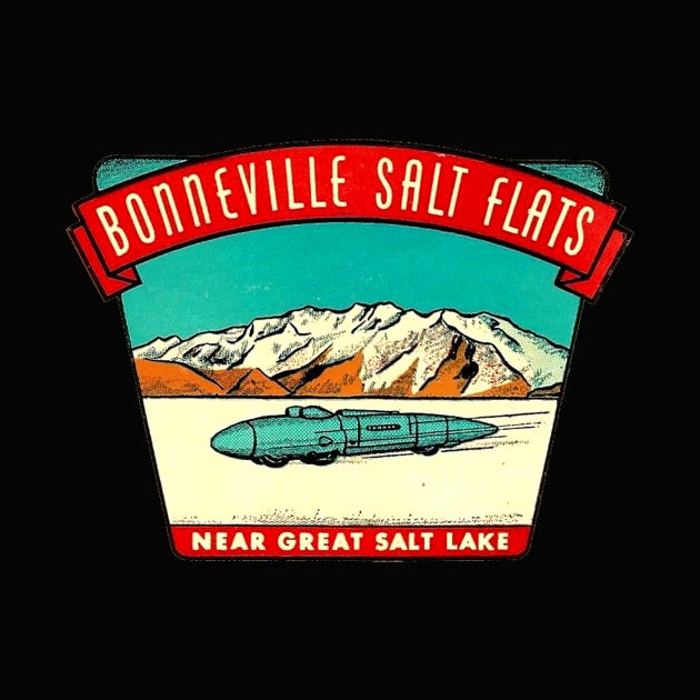 Bonneville Salt Flats Utah Vintage by Hilda74