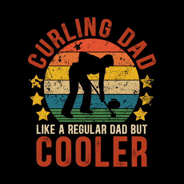 Curling Dad Funny Vintage Curling Father's Day Gift by Kimko