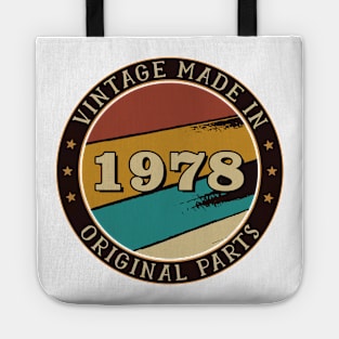 Vintage Made In 1978 Original Parts Tote