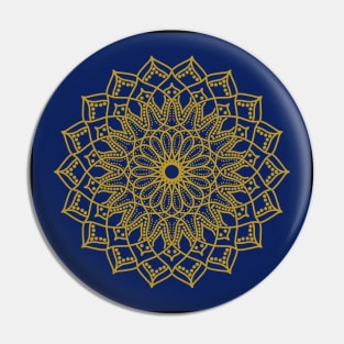 Golden Mandala Design Pin