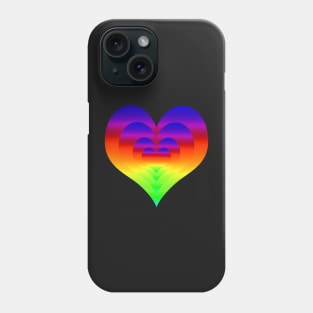 Rainbow Gradient Nested Hearts color pallet 2 Phone Case