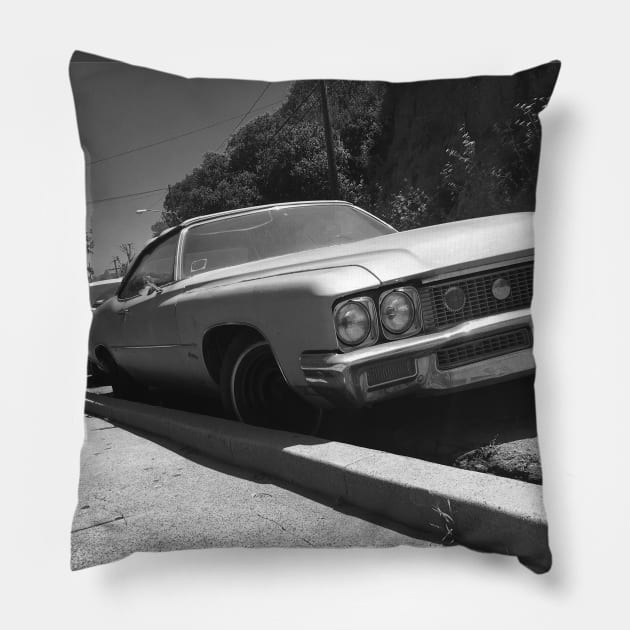 Vintage Car. Santa Monica California Pillow by SoCalDreamin