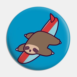 Surfing Sloth Pin