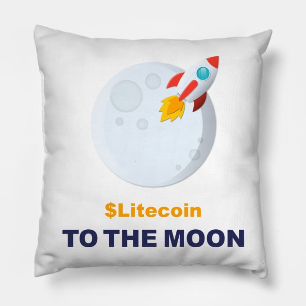 LTC Fly to the moon Pillow by yphien
